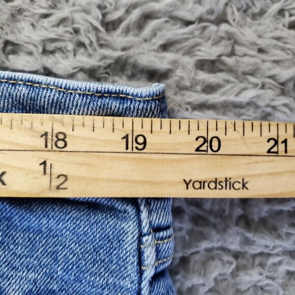 Old Navy Jeans Womens 18 Blue Sky-High Wide Leg Distressed Cotton Denim - Picture 5 of 12